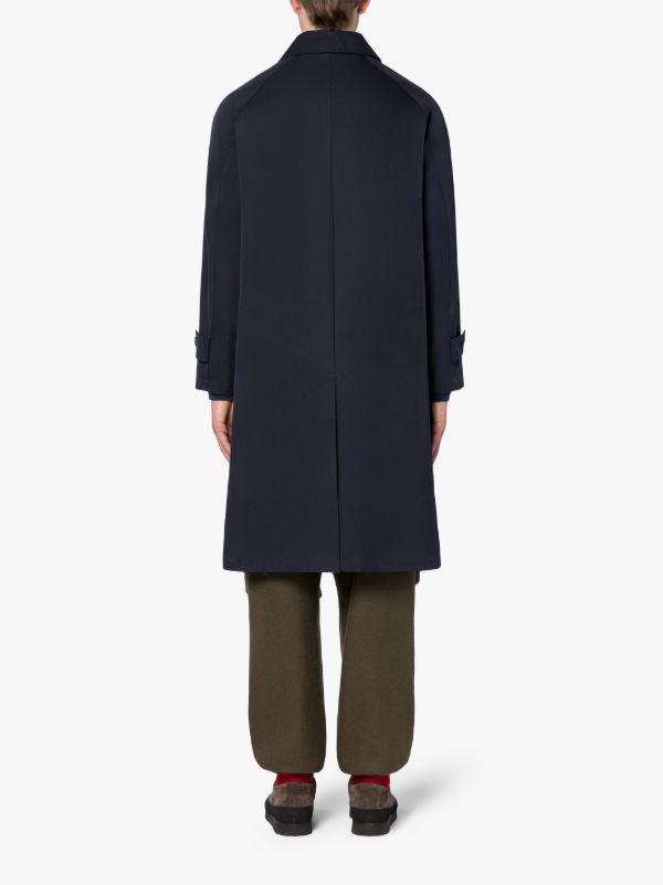 SELWYN Navy Cotton Overcoat