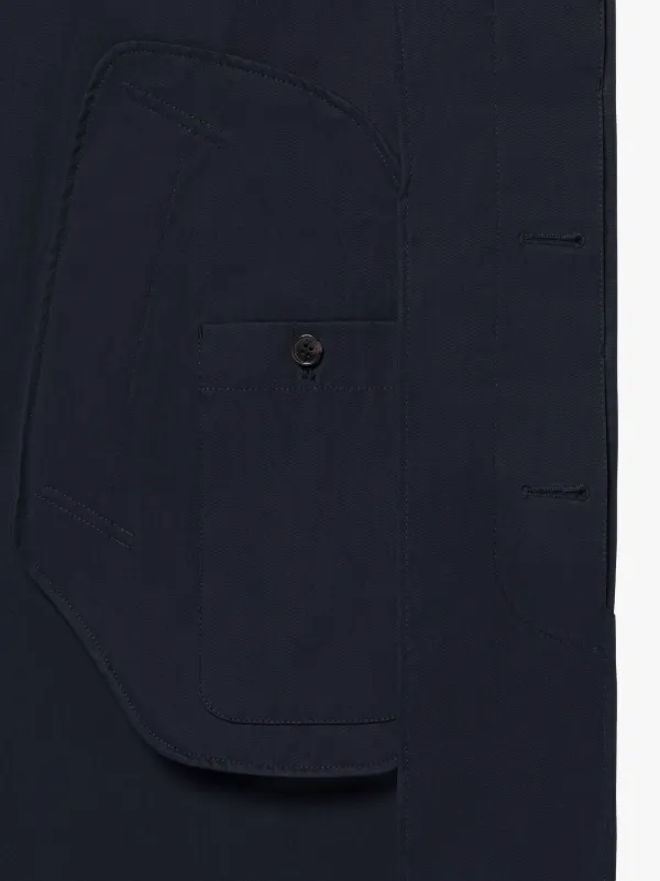 SELWYN Navy Cotton Overcoat