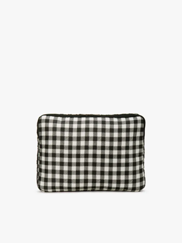 Shepherd Check x Black Porter A4 Clutch Bag