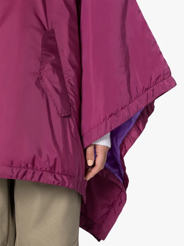 SIMA Burgundy Nylon Hooded Poncho