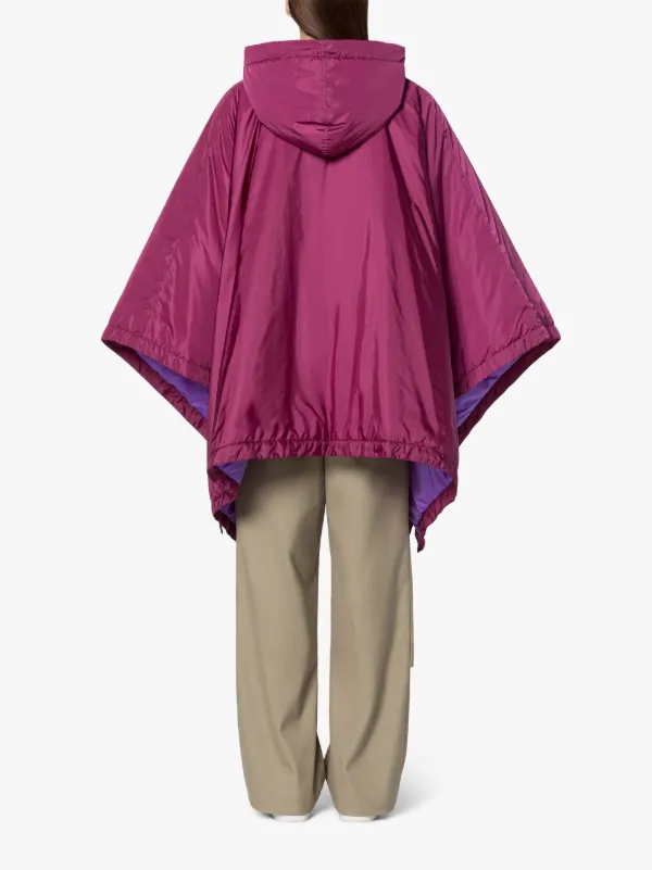 SIMA Burgundy Nylon Hooded Poncho