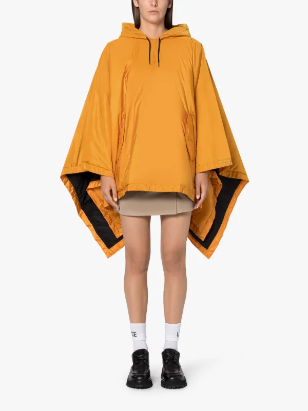 SIMA Pop Orange Nylon Hooded Poncho