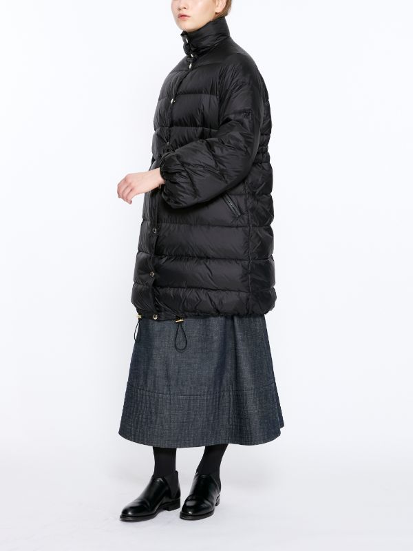 SKYE DOWN STAND COLLAR / LONG STAND COLLAR DOWN COAT BLACK | LMH
