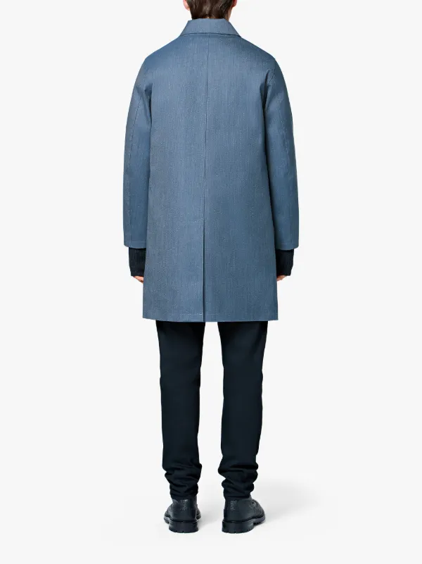 SLAM JAM Grey Reflective Wool Railway Coat