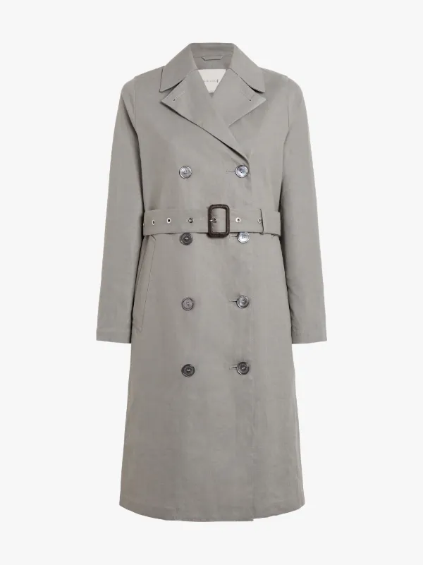 Slate Linen Storm System Trench Coat