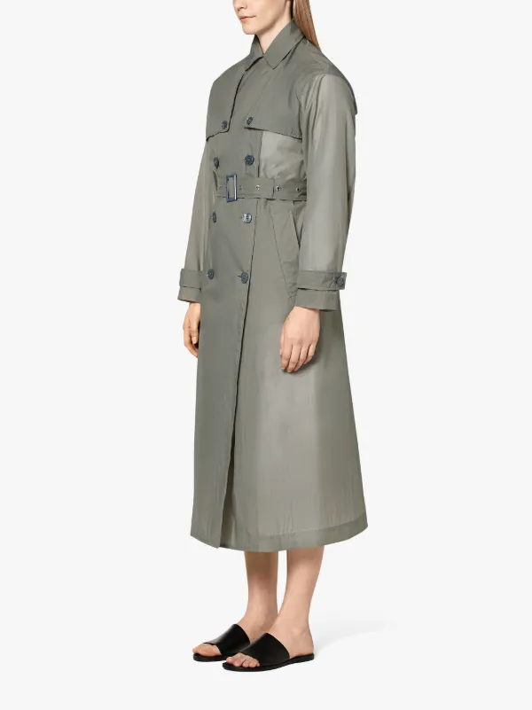 Slate Nylon Oversized Trench Coat LM-099B