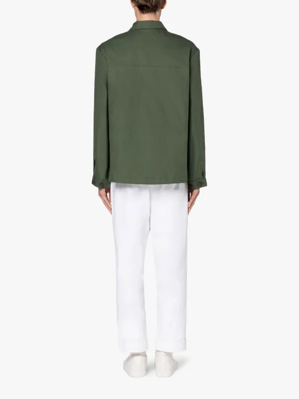 SPRING Green Cotton Chore Jacket | GMM-222