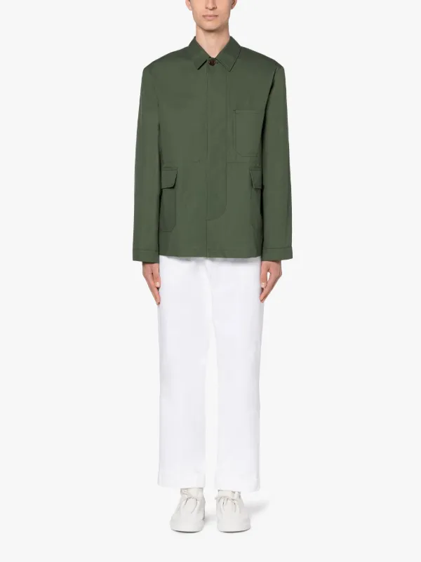 SPRING Green Cotton Chore Jacket | GMM-222