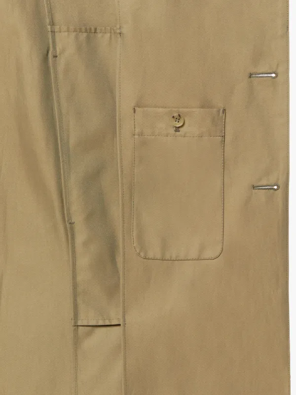 ST ANDREWS Khaki Gabardine Cotton Trench Coat | GMC-101