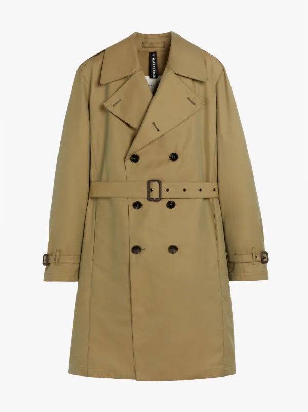 ST ANDREWS Khaki Gabardine Cotton Trench Coat | GMC-101