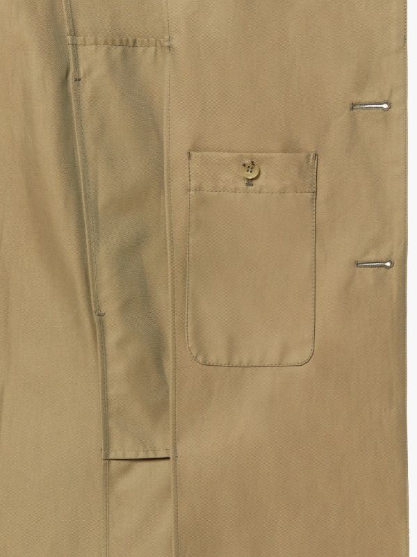 ST ANDREWS Khaki Gabardine Cotton Trench Coat | GMC-101