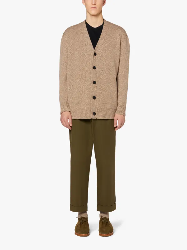 STOCKHOLM Camel Merino Wool & Cashmere Cardigan | GKF-300