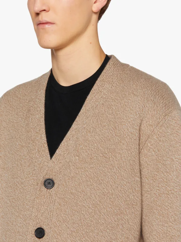 STOCKHOLM Camel Merino Wool & Cashmere Cardigan | GKF-300