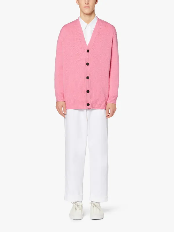 STOCKHOLM Pink Merino Wool & Cashmere Cardigan | GKF-300