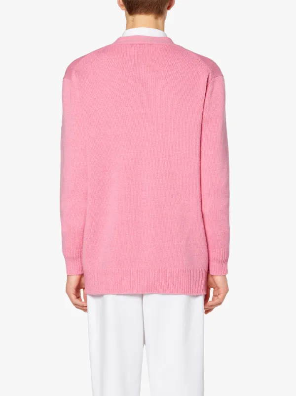 STOCKHOLM Pink Merino Wool & Cashmere Cardigan | GKF-300