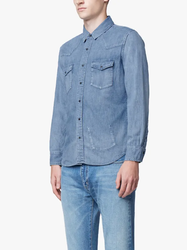Stone Washed Denim Shirt