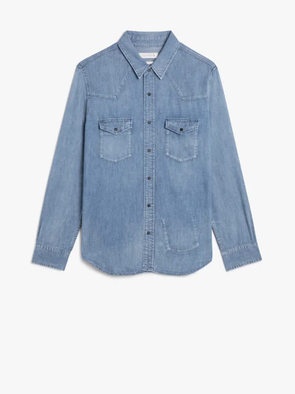 Stone Washed Denim Shirt