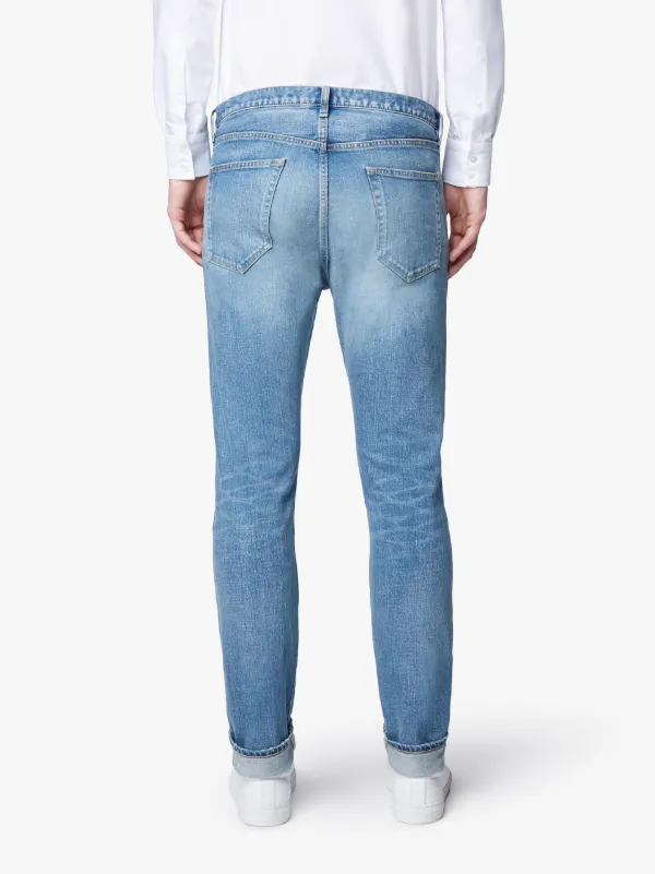 Straight Stone Washed Denim Jeans