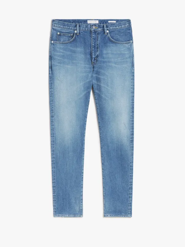 Straight Stone Washed Denim Jeans