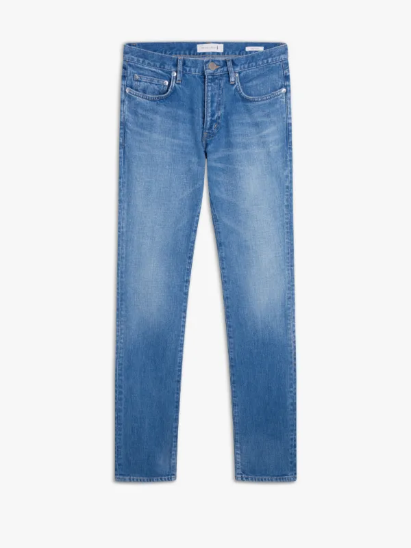 Straight Stone Washed Denim Jeans