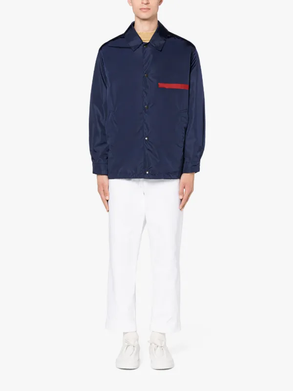 TAPE TEEMING Navy Nylon Coach Jacket | GMM-216