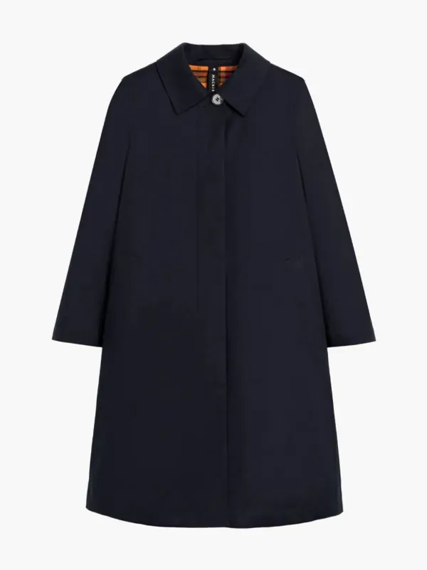 TARTAN BANTON Navy RAINTEC Cotton Coat