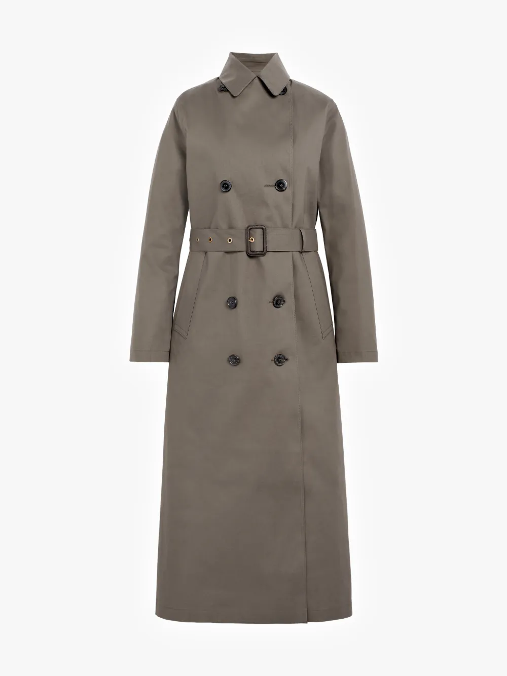 taupe trench coat
