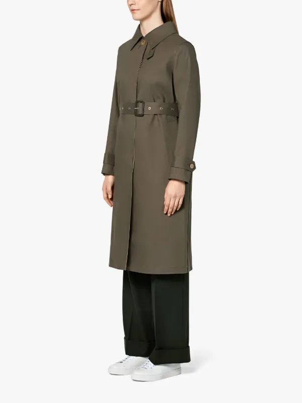 Taupe & Fawn Bonded Cotton Single-Breasted Trench Coat LR-061/CB