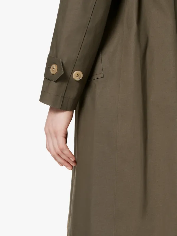 Taupe & Fawn Bonded Cotton Single-Breasted Trench Coat LR-061/CB