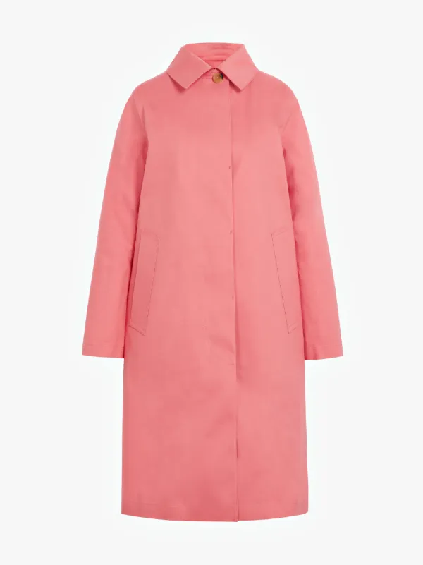 Tea Rose Bonded Cotton Mackintosh Coat LR-020D