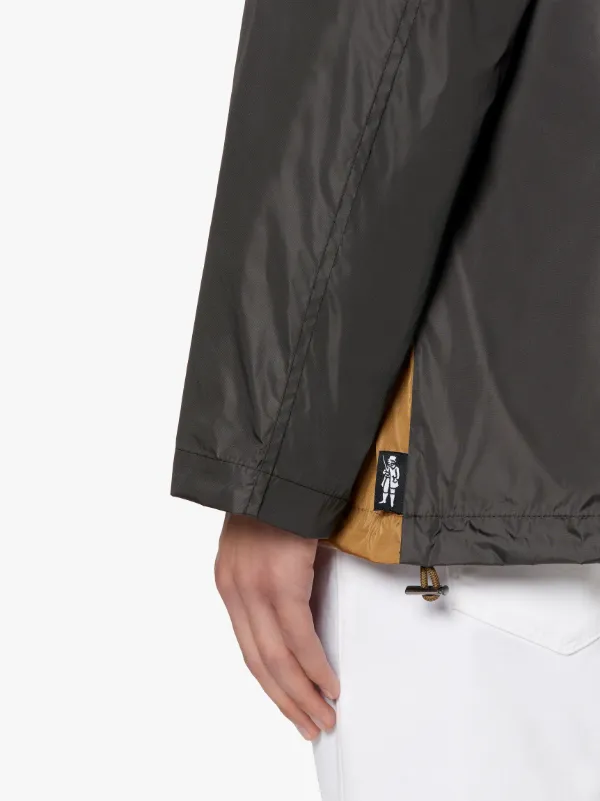 TEEMING Asphalt x Camel Nylon Colour Block Coach Jacket | GMM-201