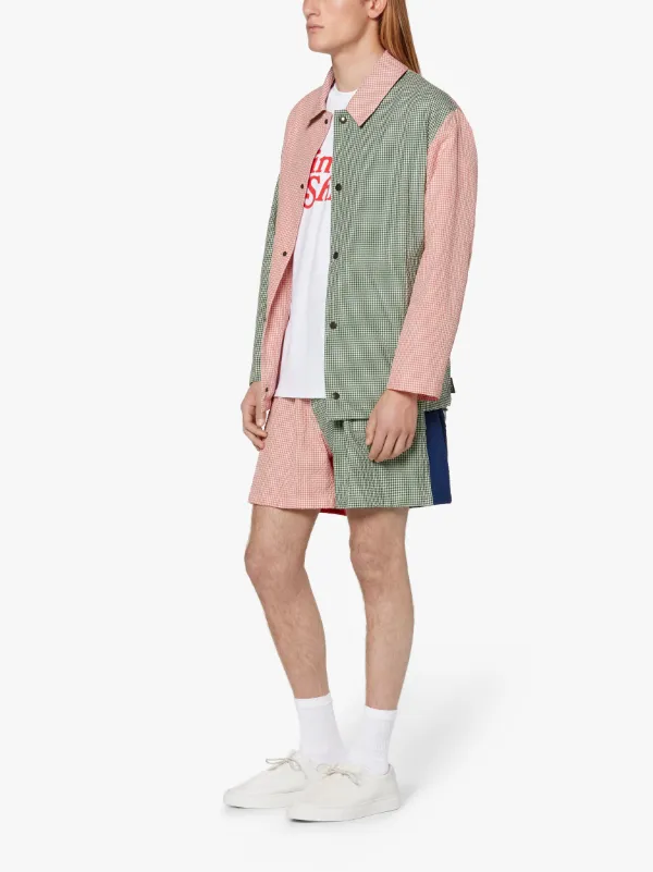 TEEMING Green x Pink Cotton Coach Jacket | GMM-201