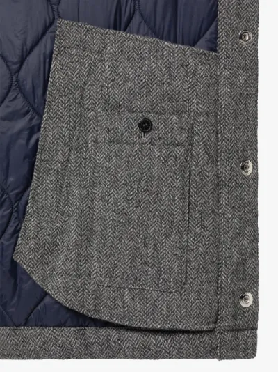 Wool quilted jacket mens sales