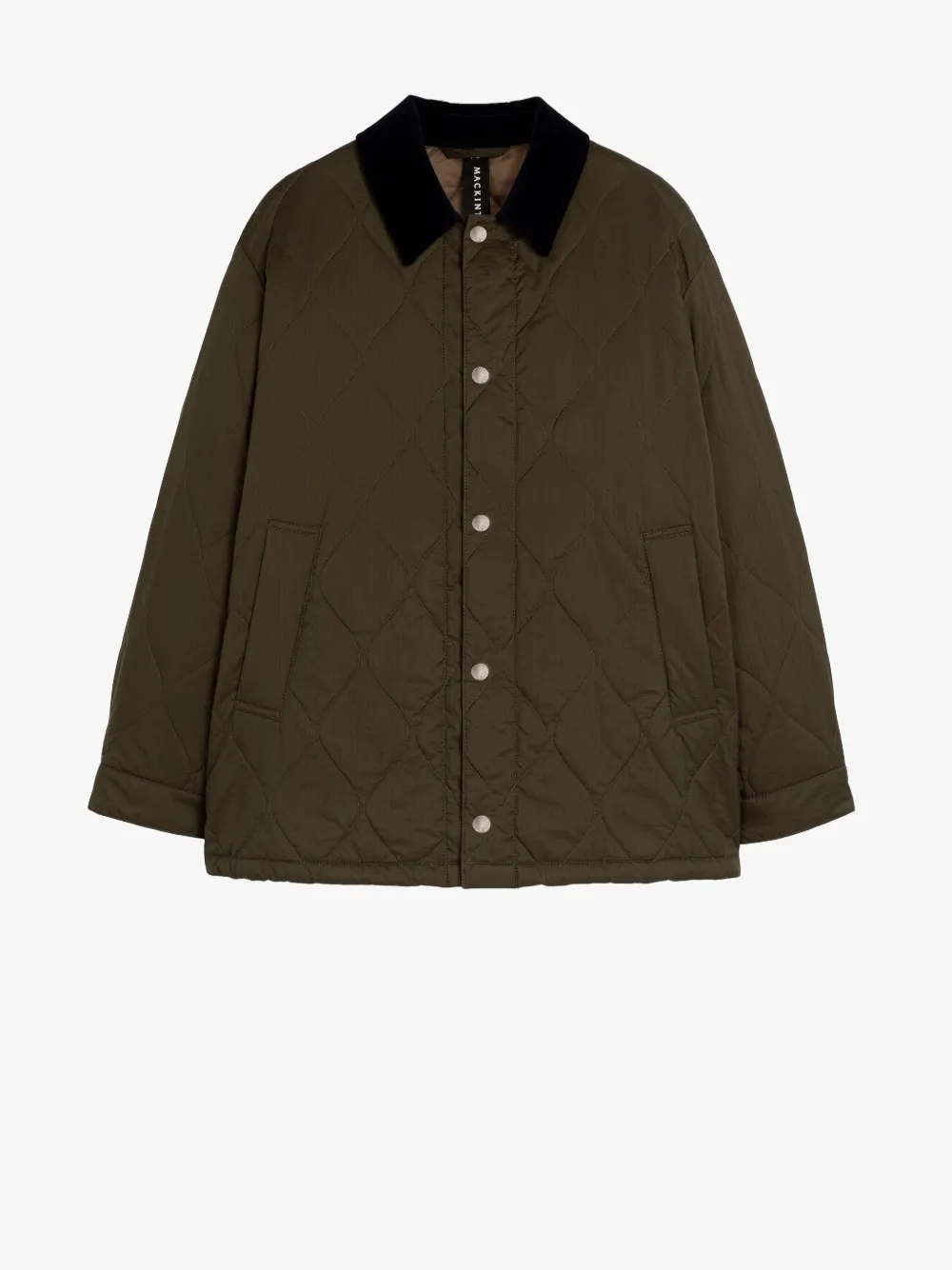 TEEMING Khaki Nylon Quilted Coach Jacket | Mackintosh