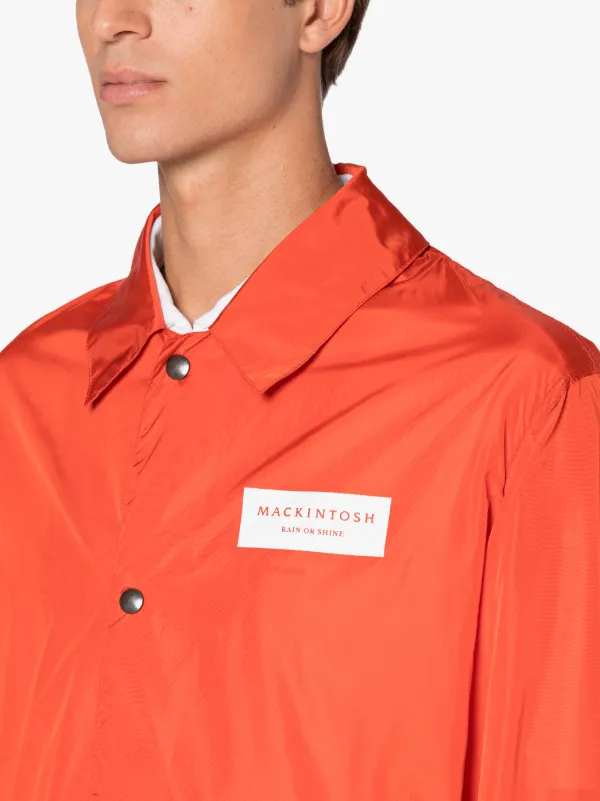 TEEMING Orange Nylon Packable Coach Jacket