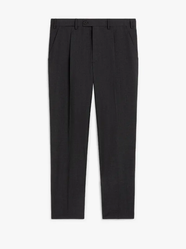 THE STANDARD Dark Grey Wool Trousers | Mackintosh