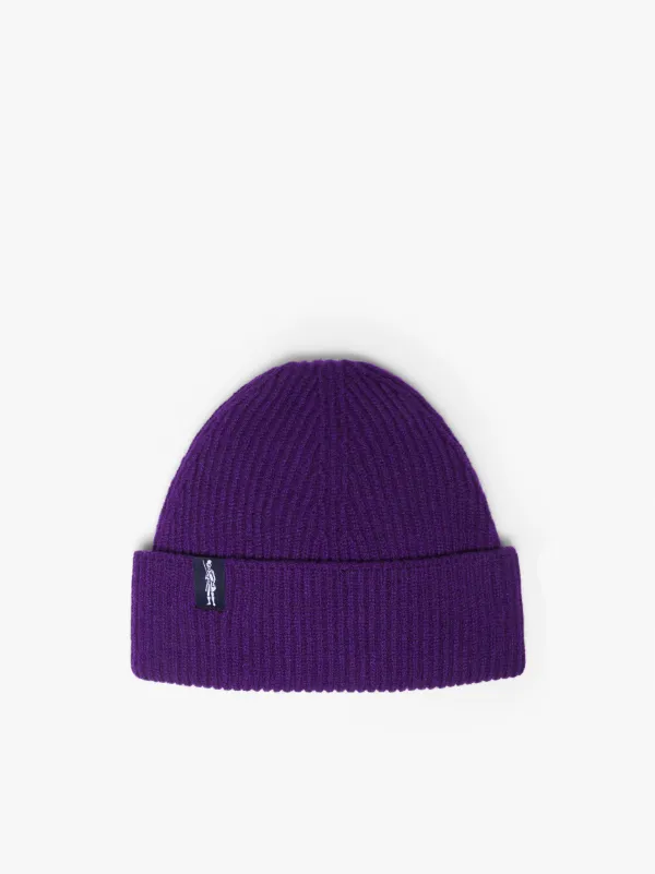 THEON Dark Purple Cashmere Beanie