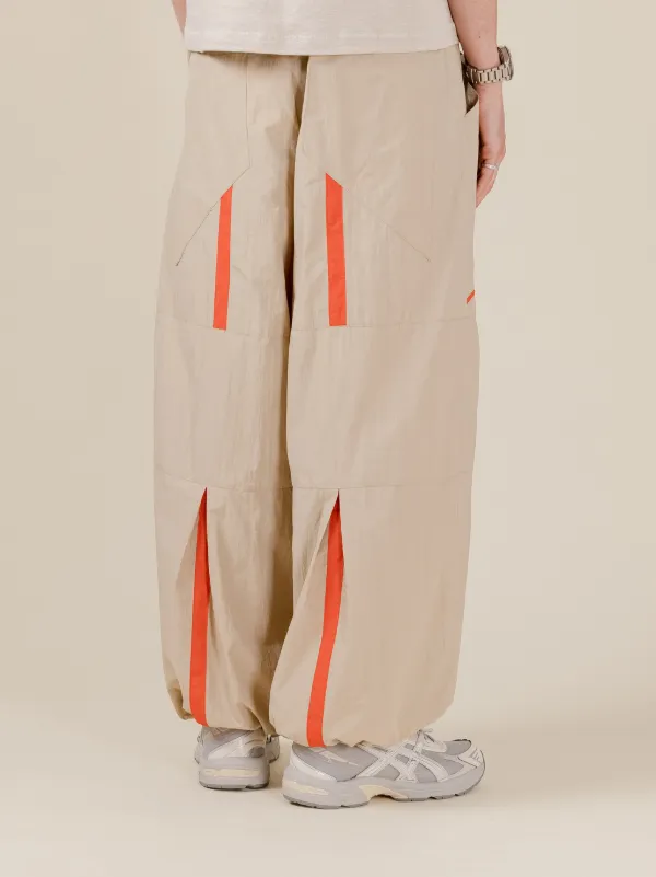 THIS THING OF OURS | FLORA Beige Taped Wide Trousers