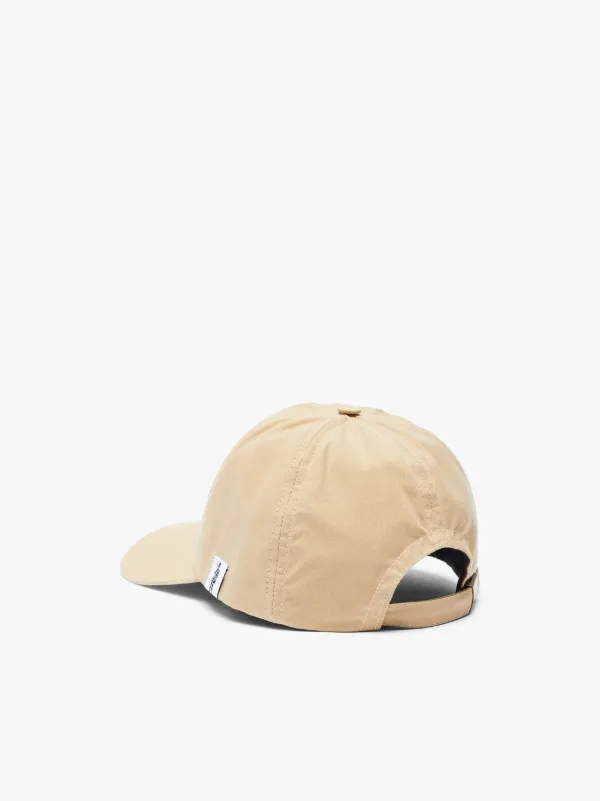 TIPPING Beige Waxed Cotton Baseball Cap | ACC-HA04