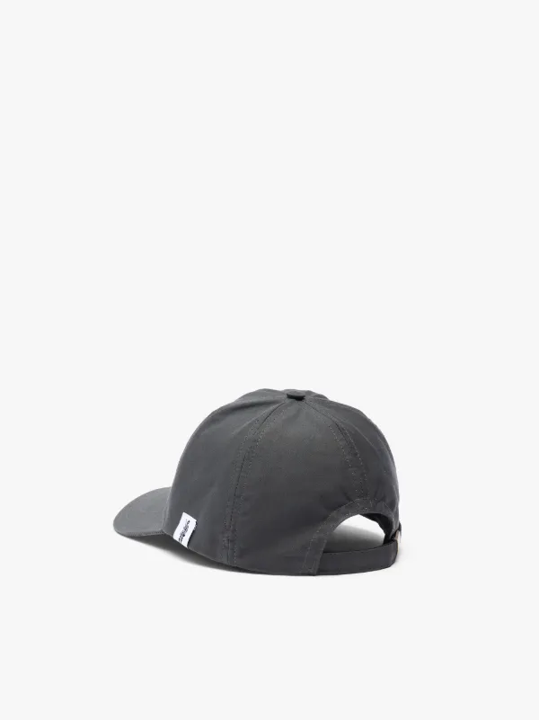 TIPPING Grey Waxed Cotton Baseball Cap | ACC-HA04