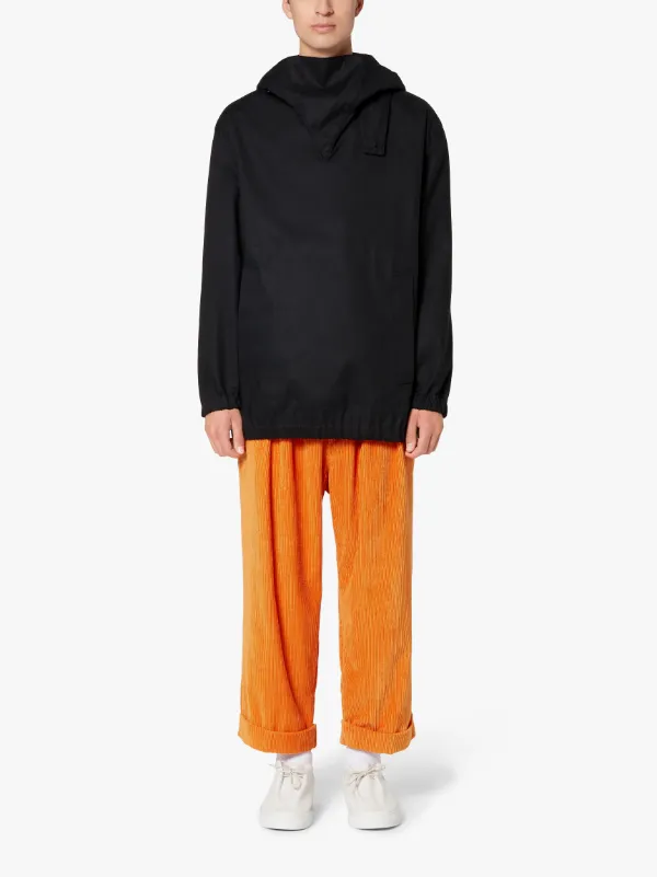 TOKYO Orange Linen & Cotton Blend Oversized Corduroy Trousers | GTF-300