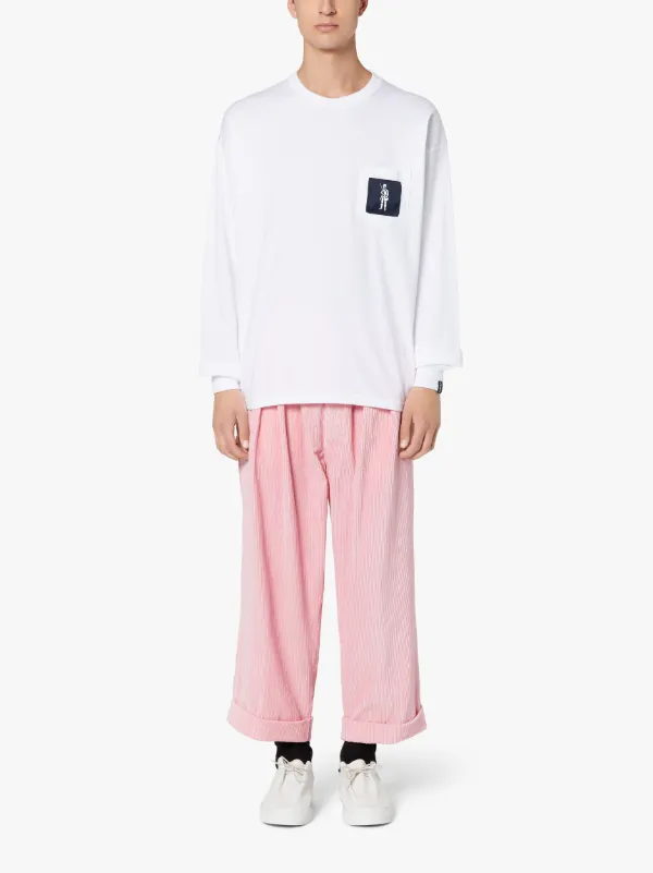 TOKYO Pink Linen & Cotton Blend Oversized Corduroy Trousers | GTF-300