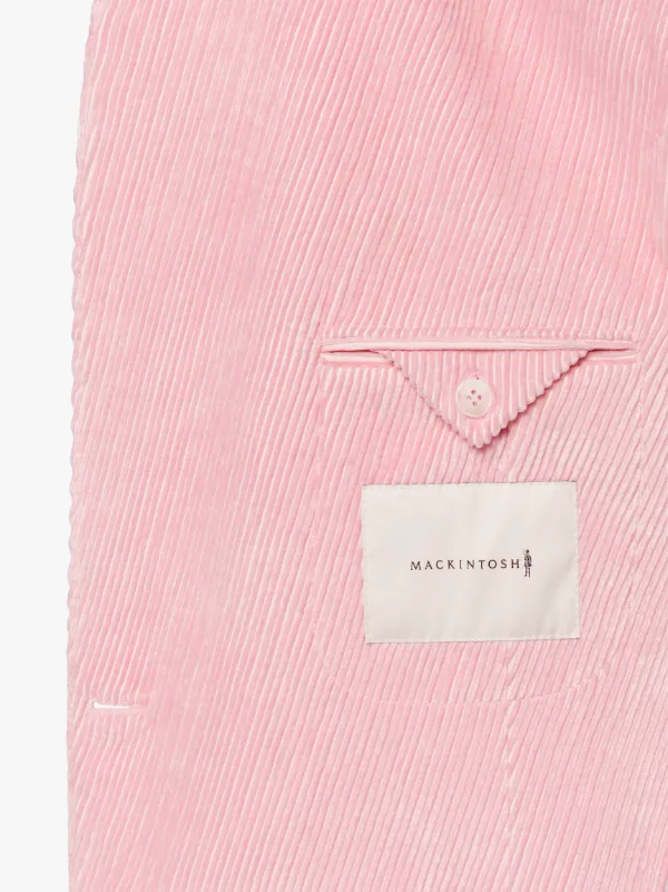 TOKYO Pink Linen & Cotton Corduroy Double Breasted Jacket | GBF-100