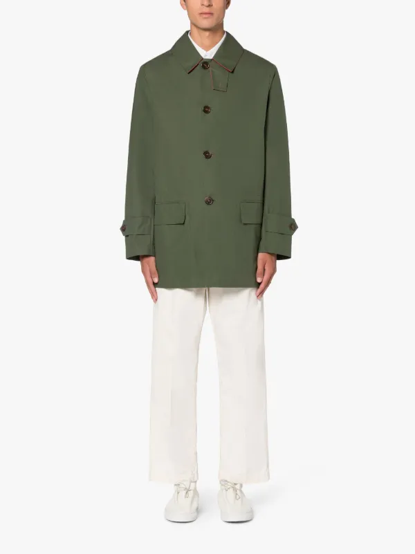 TORRENT Racing Green Dry Waxed Cotton Raincoat