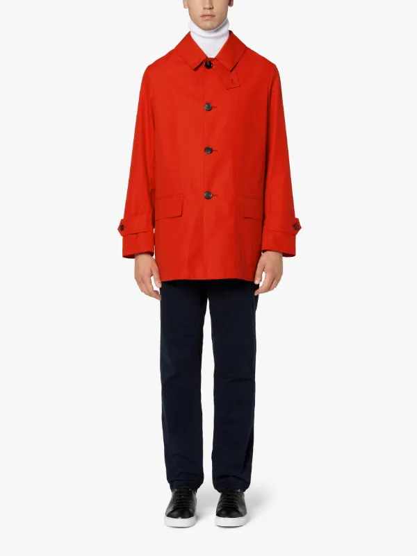 Torrent Red Cotton Short Raincoat Gmm 2 Mackintosh