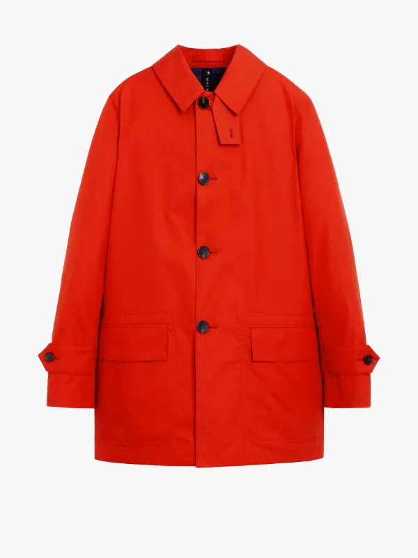 TORRENT Red Cotton Short Raincoat | GMM-202