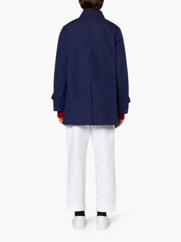 TORRENTIAL Navy Dry Waxed Cotton Raincoat | GMM-206
