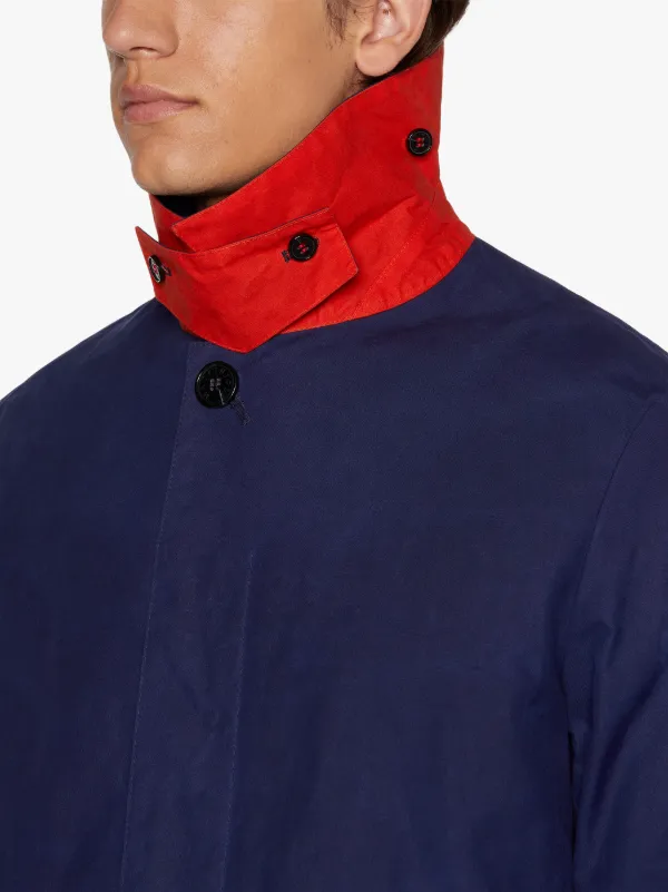 TORRENTIAL Navy Dry Waxed Cotton Raincoat | GMM-206