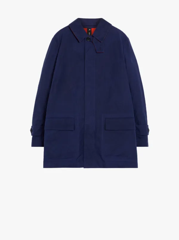 TORRENTIAL Navy Dry Waxed Cotton Raincoat | GMM-206