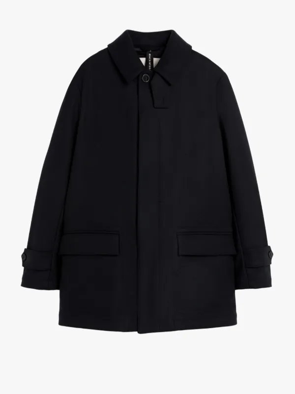 TRAVEL Navy Wool Coat